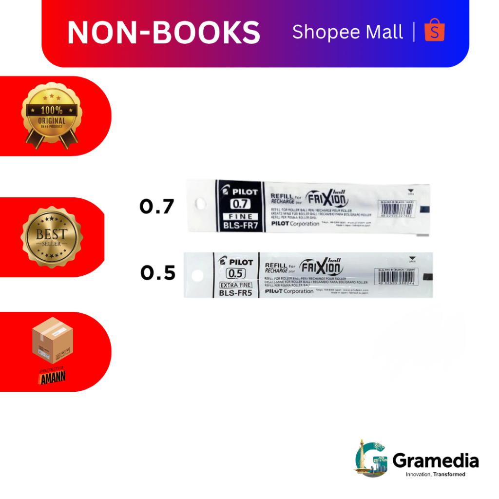 

Gramedia MKG - Pilot Refill Frixion BLS-FRP5 Black