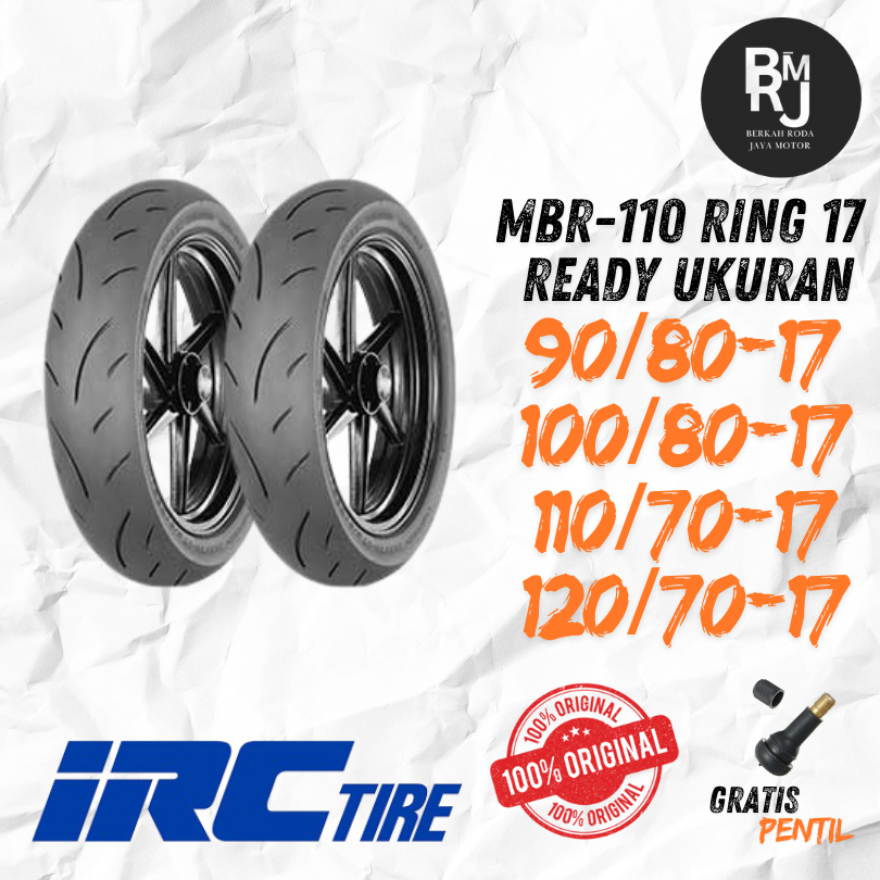 BAN MOTOR BEBEK IRC RX-01 F Ring 17 TUBELES DEPAN BELAKANG Vixion CB150R Tiger