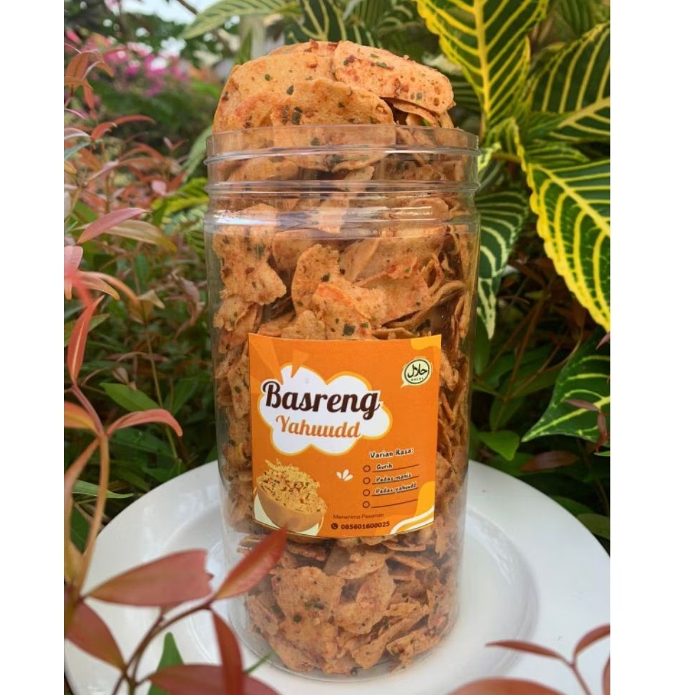 

Basreng Yahuudd Renyah Gurih Pedas Manis Asin Yahuudd