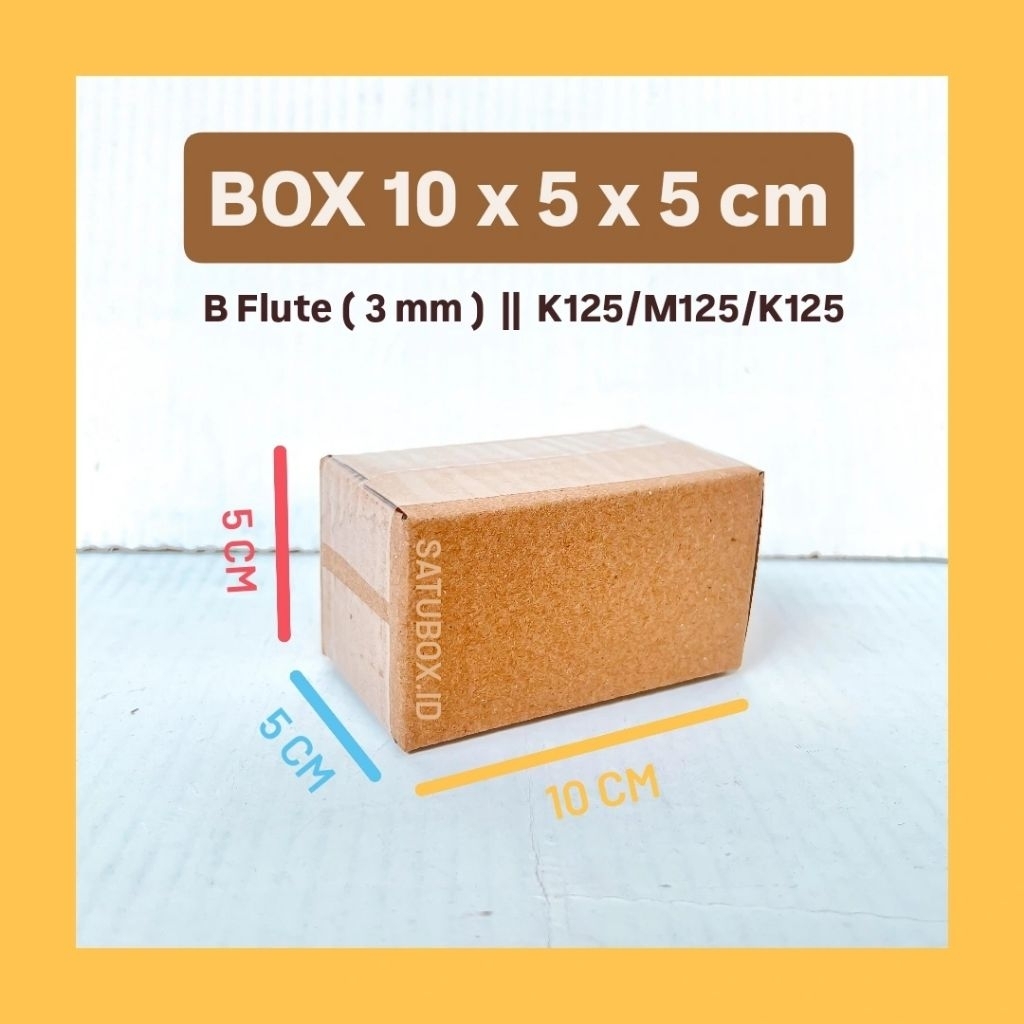 

kardus karton box polos uk. 10 x 5 x 5 cm, single wall tebal 3mm