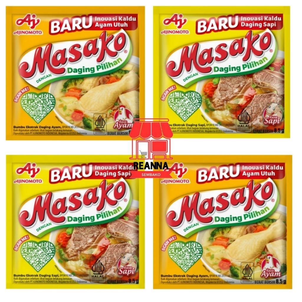 

Masako Kaldu Ayam Sapi 12 Pcs