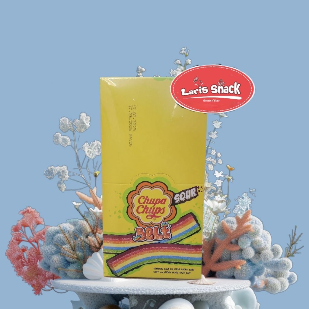

Chupa Chups Sour Belt Rainbow (Isi 24 pcs)