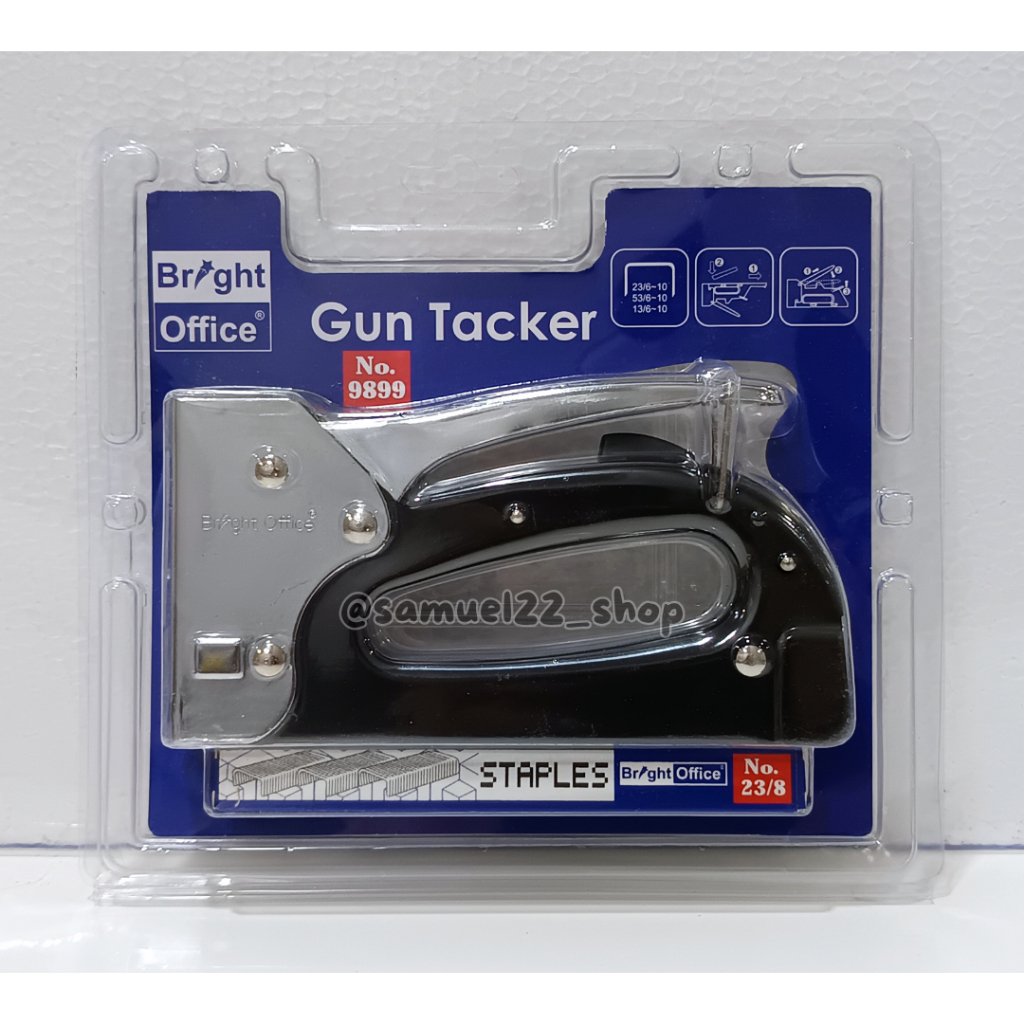 

Staples Gun Tacker / Guntacker / Stapler Tembak Jok Kayu Bright Office 9899