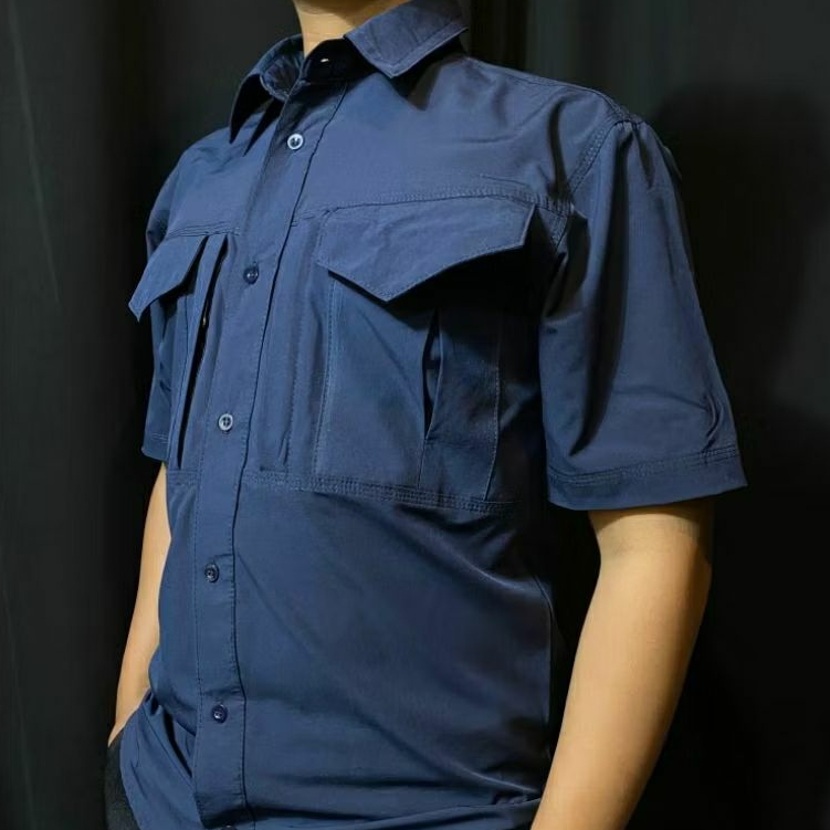 KEMEJA PRIA FORMAL TACTICAL KERJA AJUDAN PASPAMPRES LENGAN PENDEK - BAHAN QUICK DRY