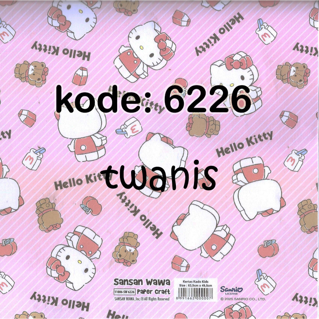 

Kertas Kado Hello Kitty SANWA kode 6226