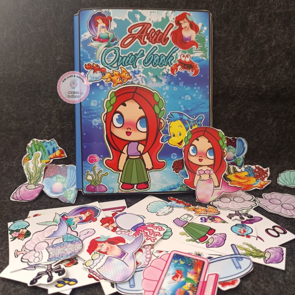 Quiet Book Avatar World Series Mermaid Ariel Paper Doll Bepe Bp An Kertas