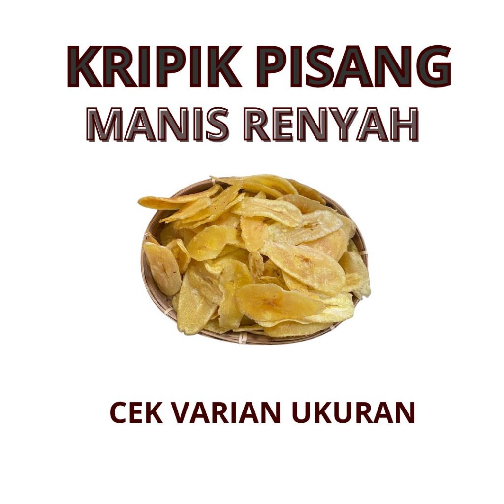 

KERIPIK PISANG MANIS 1 KG / SRIPING / MANIS / RENYAH / GURIH RASA KHAS / ENAK CAMILAN RINGAN KRIPIK