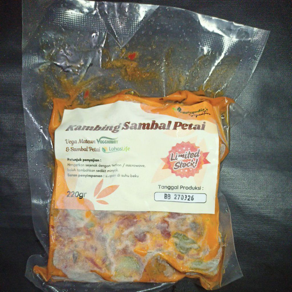 

kambing sambal petai vegetarian vegan