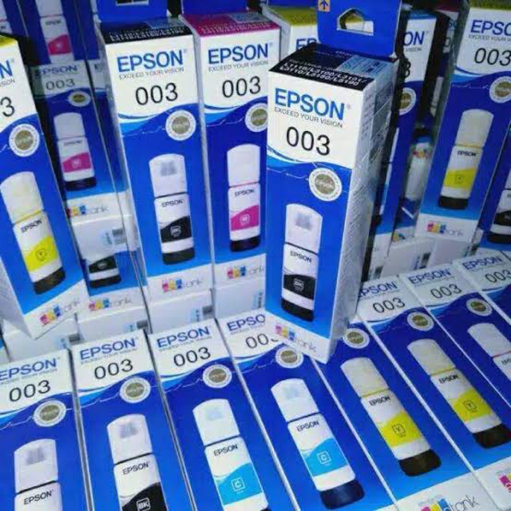 1 Dus ( 60 pcs ) Tinta Epson 003 65 ml untuk Printer L1110 L3100 L3101 L3110 L3150 L5190
