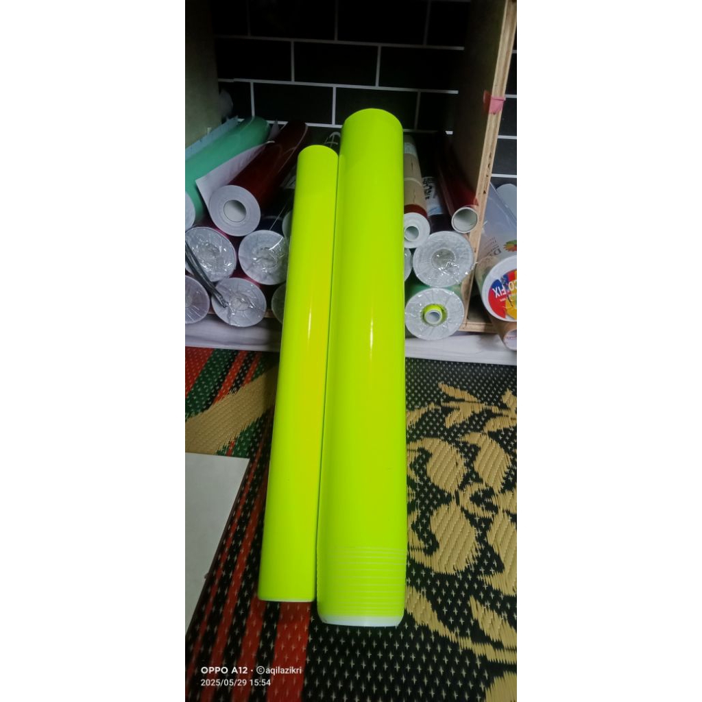 sticker skotlet hijau stabilo muda sticker skotlet kuning lemon