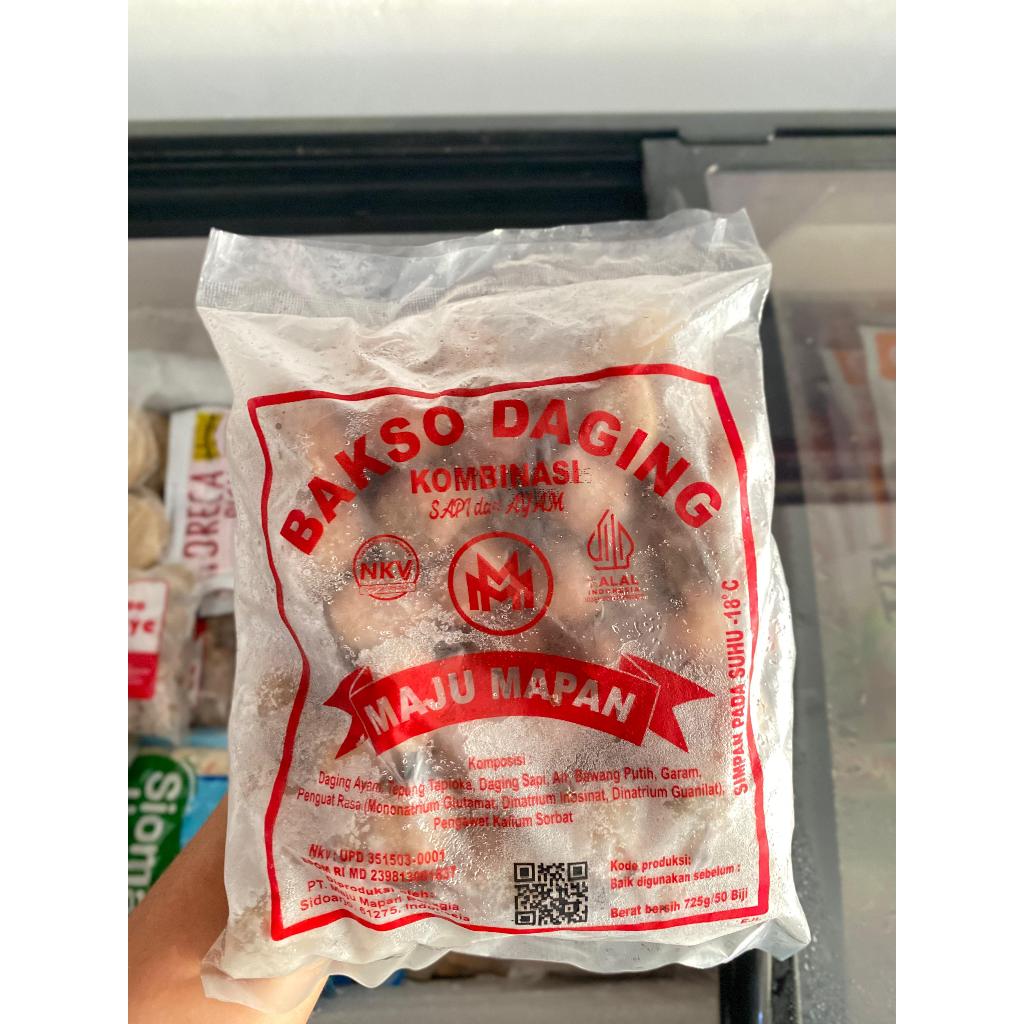 

BAKSO MAJU MAPAN 725G 725GR ISI 50 / AYU PUTRI FROZEN FOOD / GURIH TINGGAL MASAK