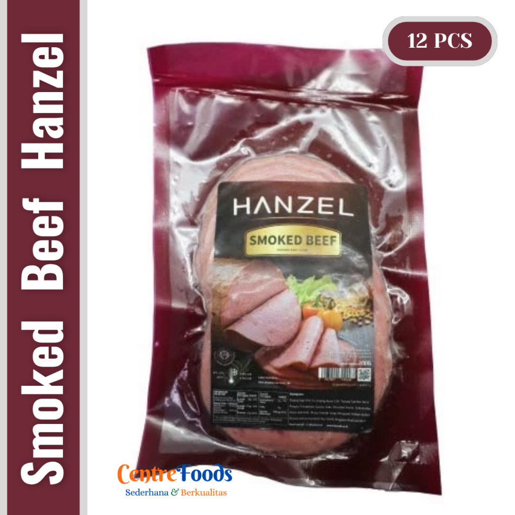 

Daging Sapi Asap - Smoked Beef HANZEL | Isi 12 Pcs - 200gr [ Harga Per BKS ]