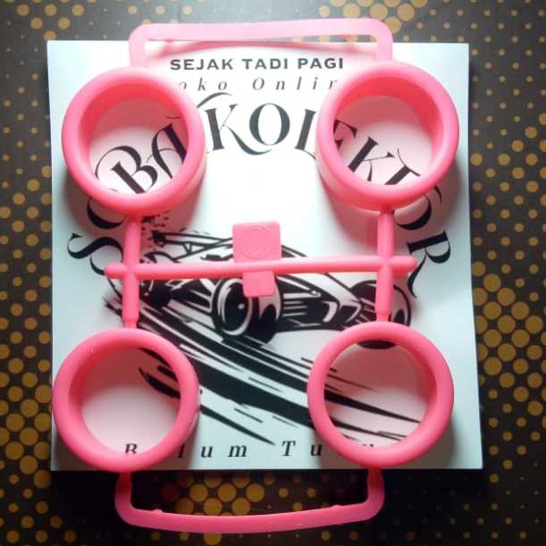 Tamiya Ban Hard Clear Pink ukuran medium Loose Kit Original T 95058 Aero Avante