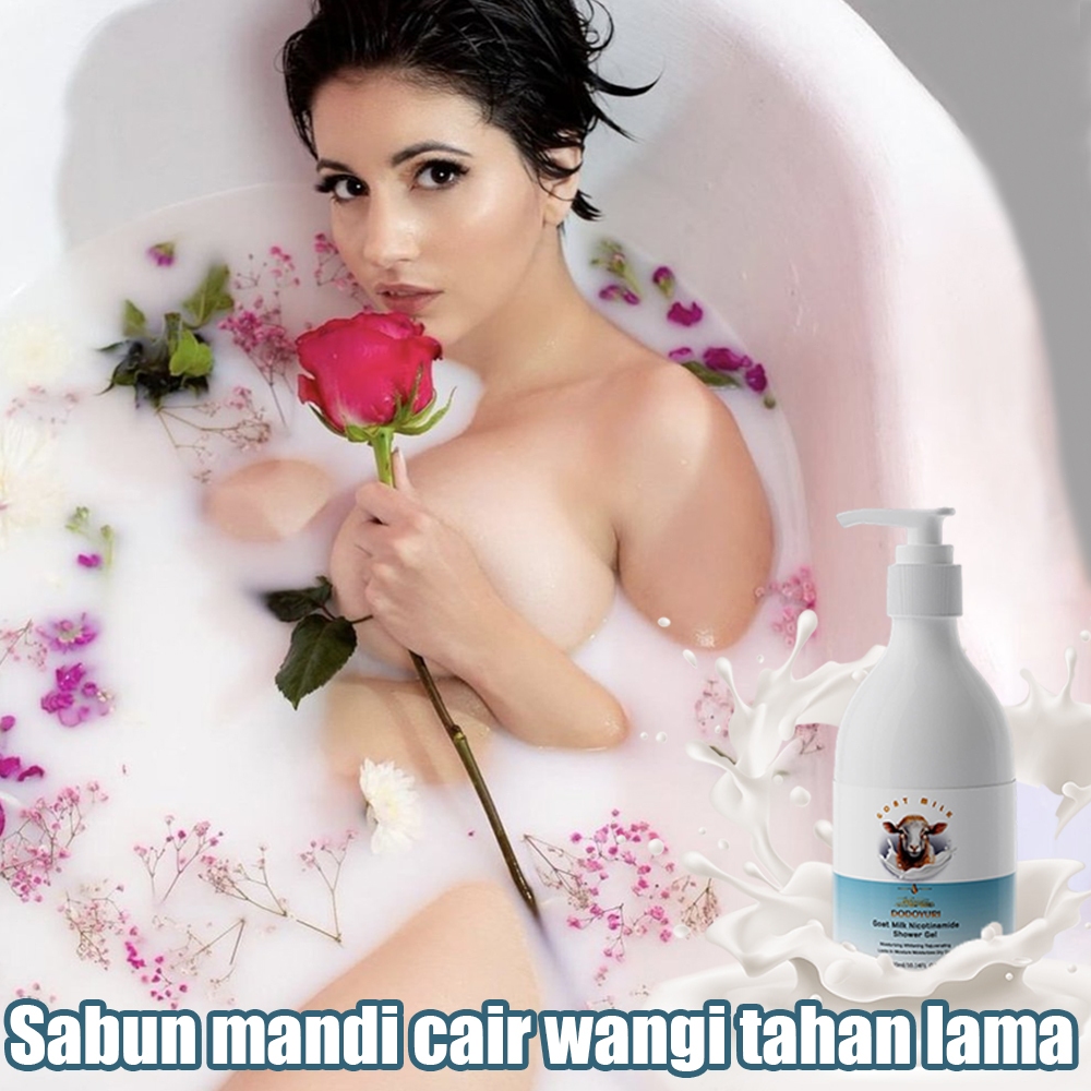 Sabun susu kambing sabun pemutih badan sabun mandi cair wangi tahan lama sabun pemutih badan 300ml