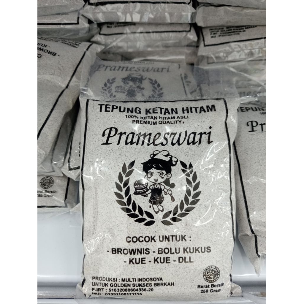 

Tepung ketan hitam Prameswari 250gr - Tepung Ketan Hitam - Resep Bolu Ketan Viral