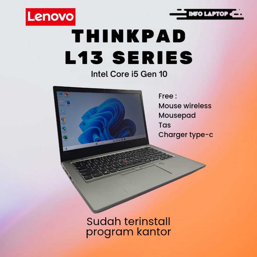 LAPTOP LENOVO THINKPAD L13 INTEL I5GEN10 16GB SECOND
