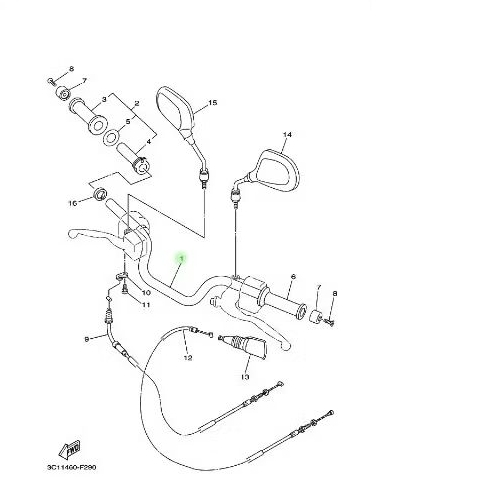 STANG STIR VIXION OLD 3C1-F6111-00