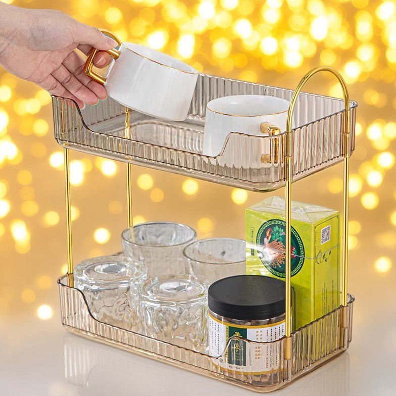 Kirim sekarang Rak Aqua Gelas Estetik Rak Serbaguna Tempat Kosmetik Tempat Aqua Gelas Estetik Mewah 