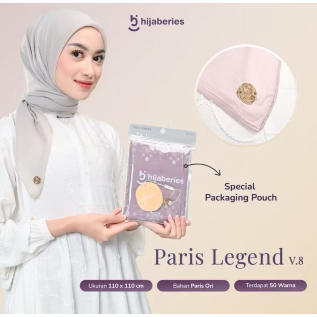 Paris Legend Hijaberies | Jilbab Paris Legend Segi Empat Paris Legend Hijaberies