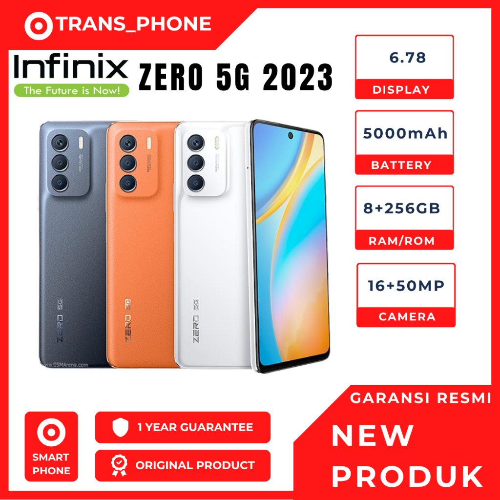 Infinix ZERO 5G 2023 8/258GB  8/128GB Garansi resmi (Infinix)