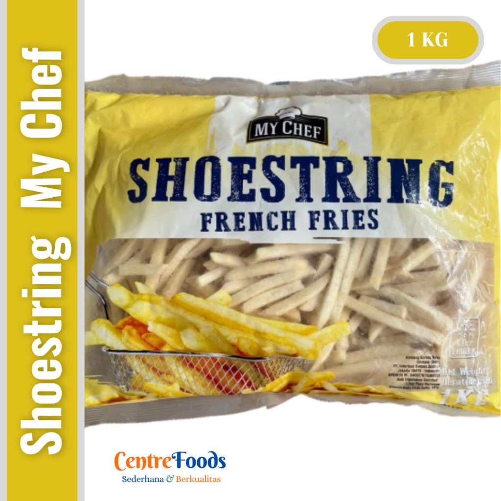 

Kentang Goreng Irisan Tipis - Shoestring French Fries MY CHEF | I 1 Kg [ Harga Per BKS ]