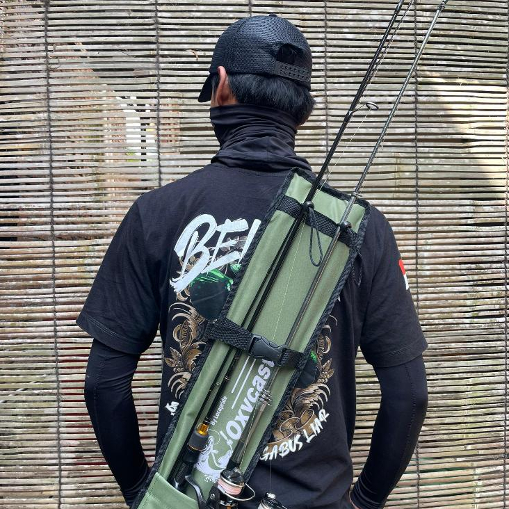 Rod Betl Joran Tas Pancing Slempang / Tas Pancing Simpel Sederhana Muat 2 Joran Bahan Terbaik