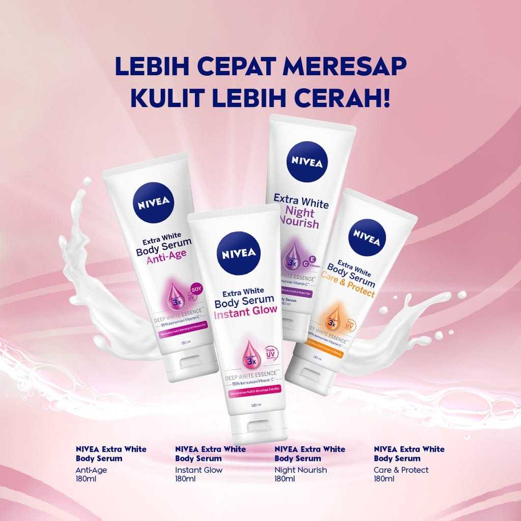NIVEA Body serum/ body lotion/ sunblock 180ml