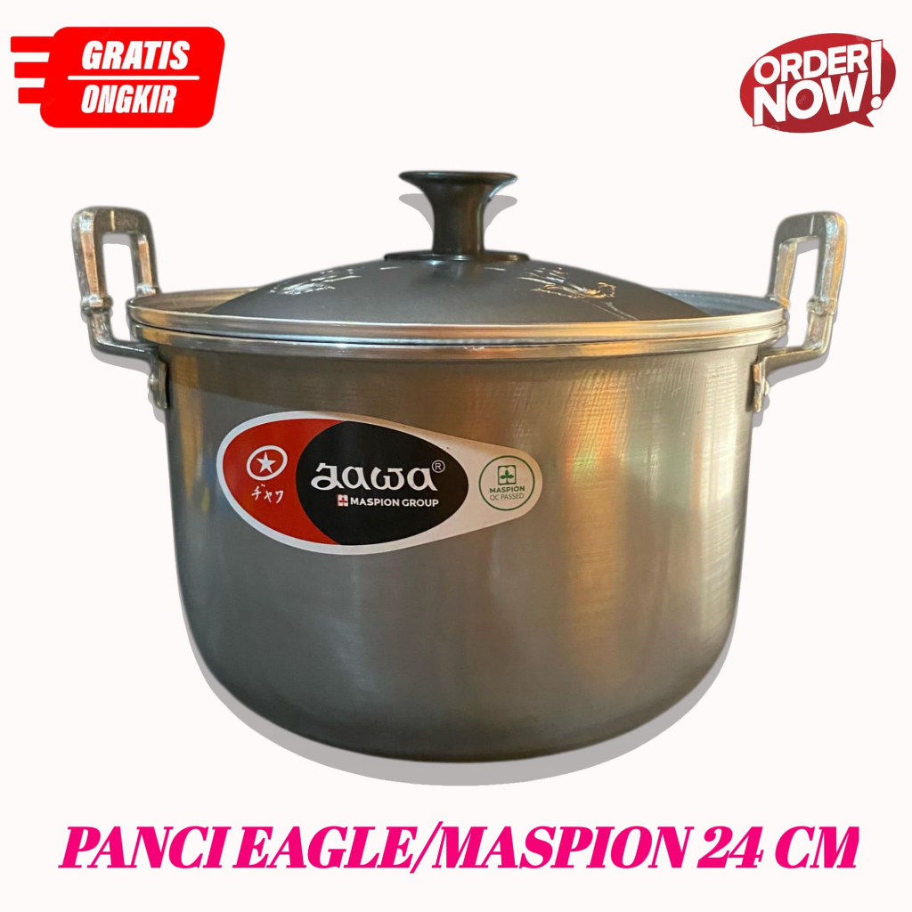 PANCI SET ALUMINIUM UKURAN 24 TEBAL GLOBAL EAGLE/PANCI JAWA MASAK SAYUR STAINLESS STEEL