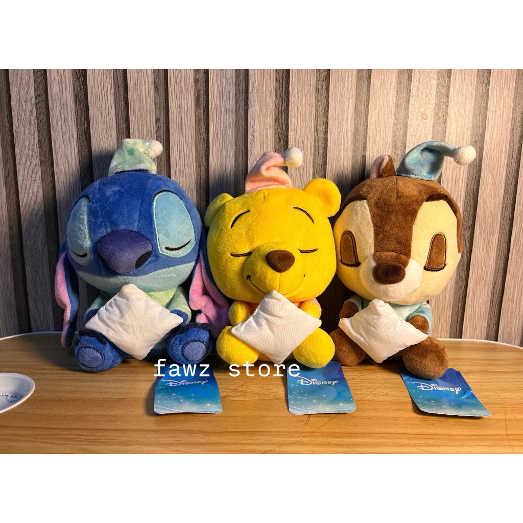 [BARU] Boneka kado/koleksi Serian bobo Disney POOH, Stitch, Chipdale original newtag