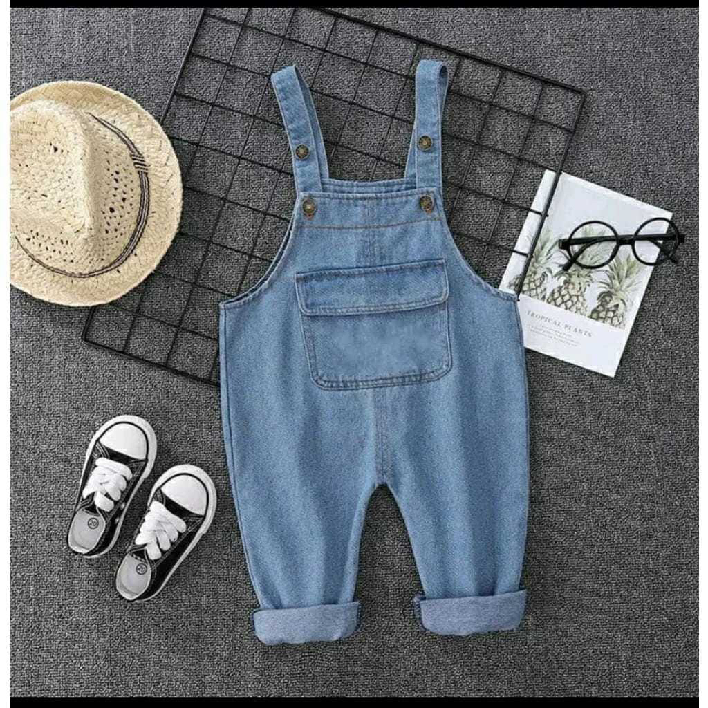 Overall Saku Overall Anak 2-5 Tahun Overall Jeans Anak Laki - Laki Dan Perempuan Jumpsuit Anak