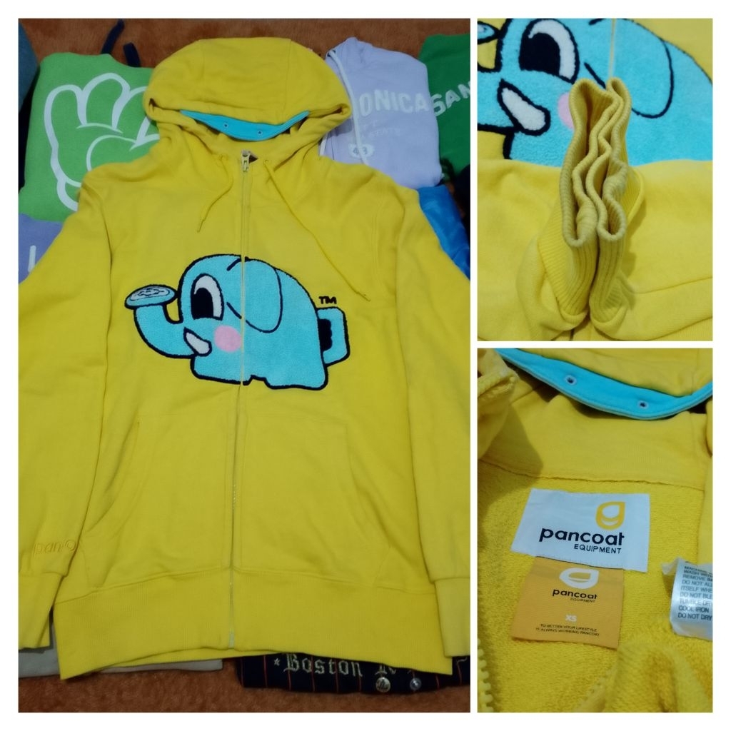Hoodie Zipper Pancoat Kuning
