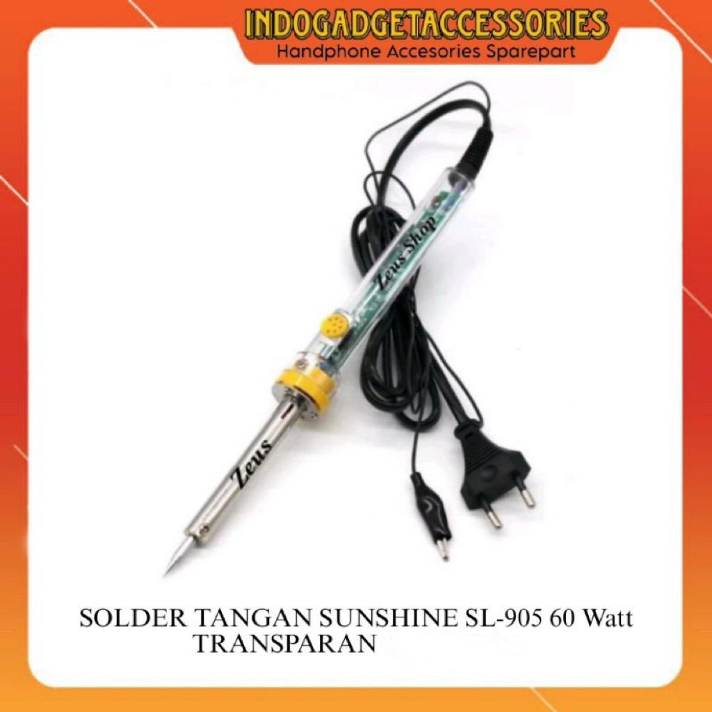 SOLDER TANGAN SUNSHINE SL-905 60 Watt TRANSPARAN