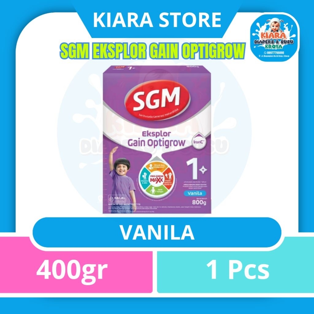SGM EKSPLOR GAIN OPTIGROW 1+ SGM UNGU 1+ 400GR