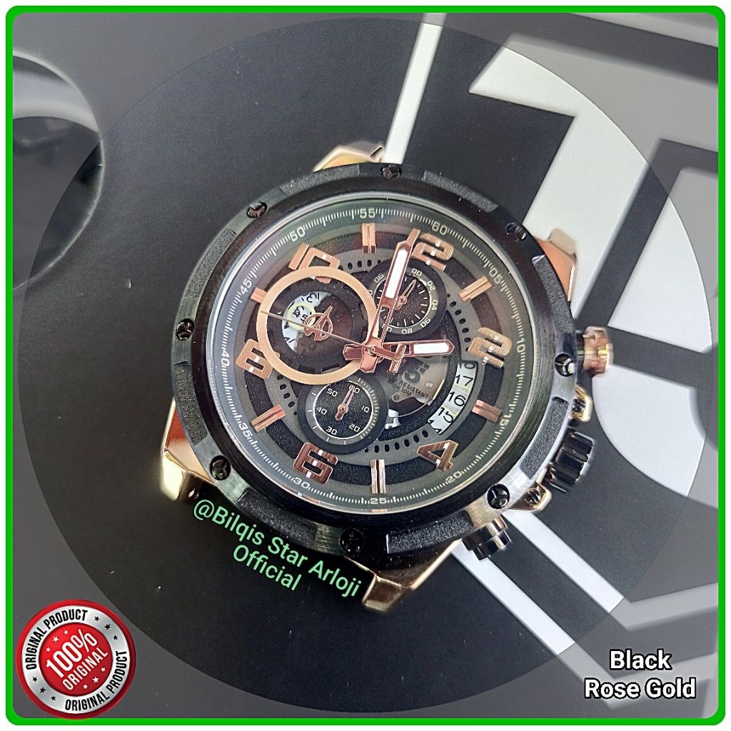 Jam Tangan T5 Special Edition H3706 Sepaket Tali Rantai Hitam Original