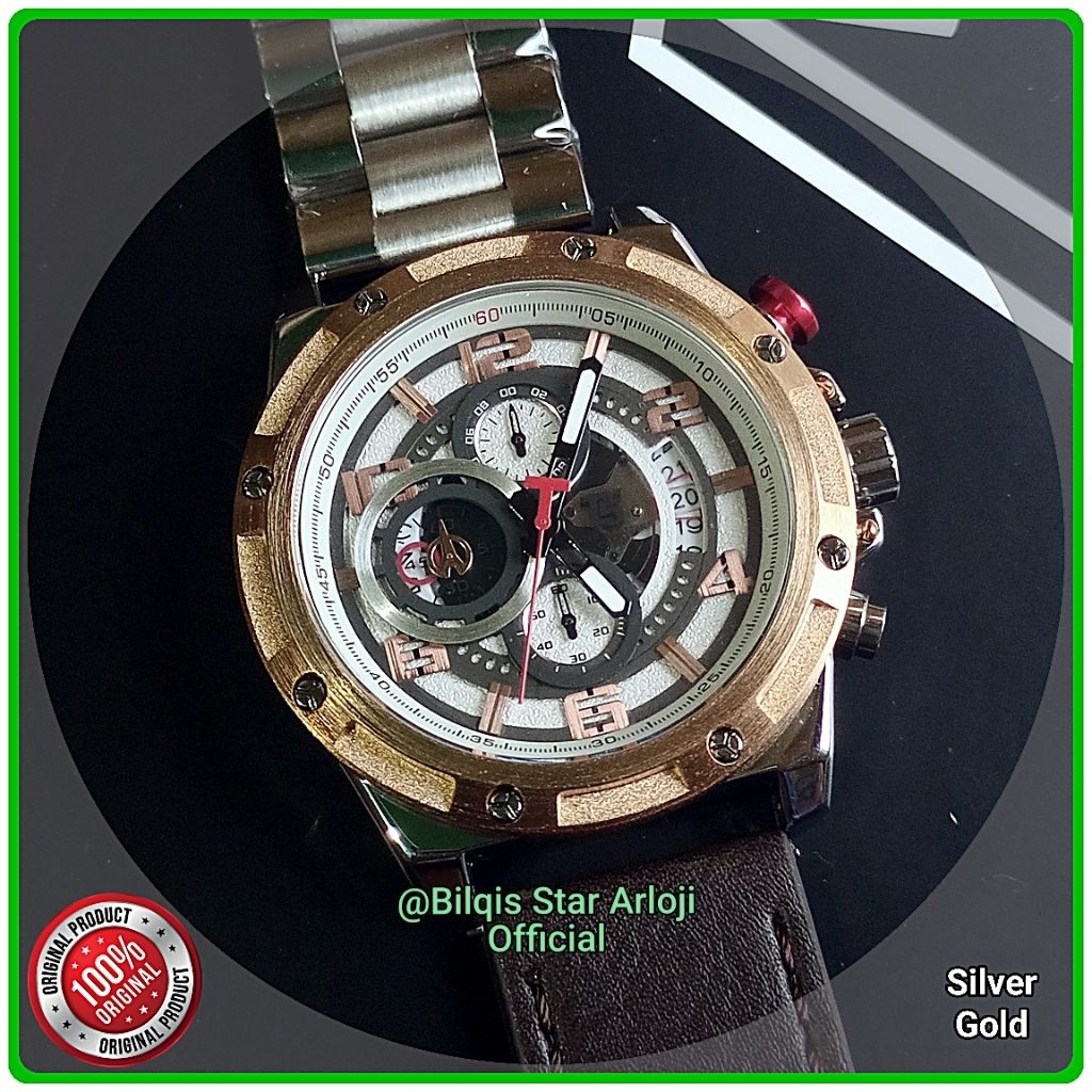 Jam Tangan T5 Special Edition H3706 Sepaket Tali Rantai Silver Original