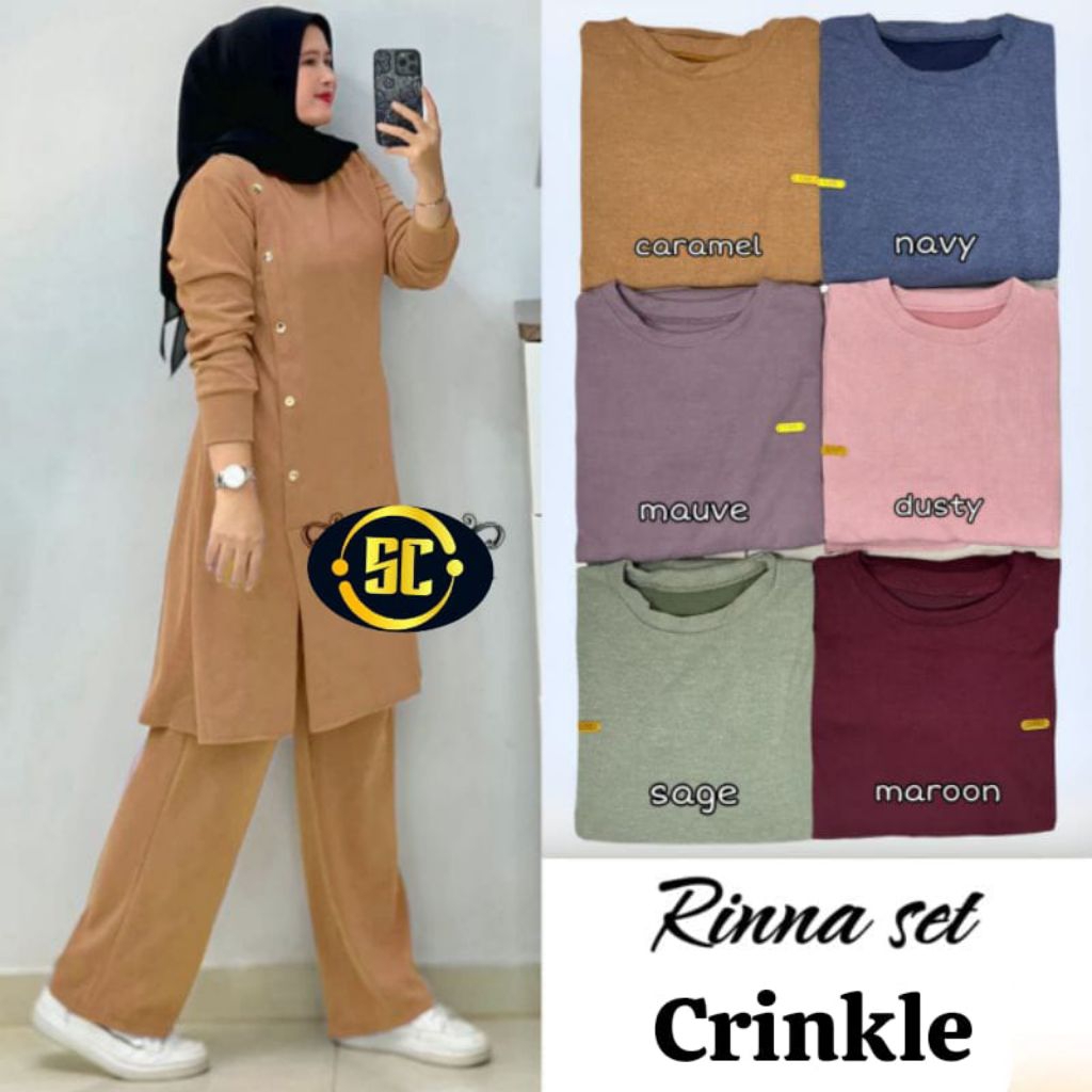 SETELAN TUNIK RINA ATHALA CETRINN JUMBO MODEL TERBARU SUPER MEWAH/SETELAN TUNIK WANITA IMPORT PREMIU