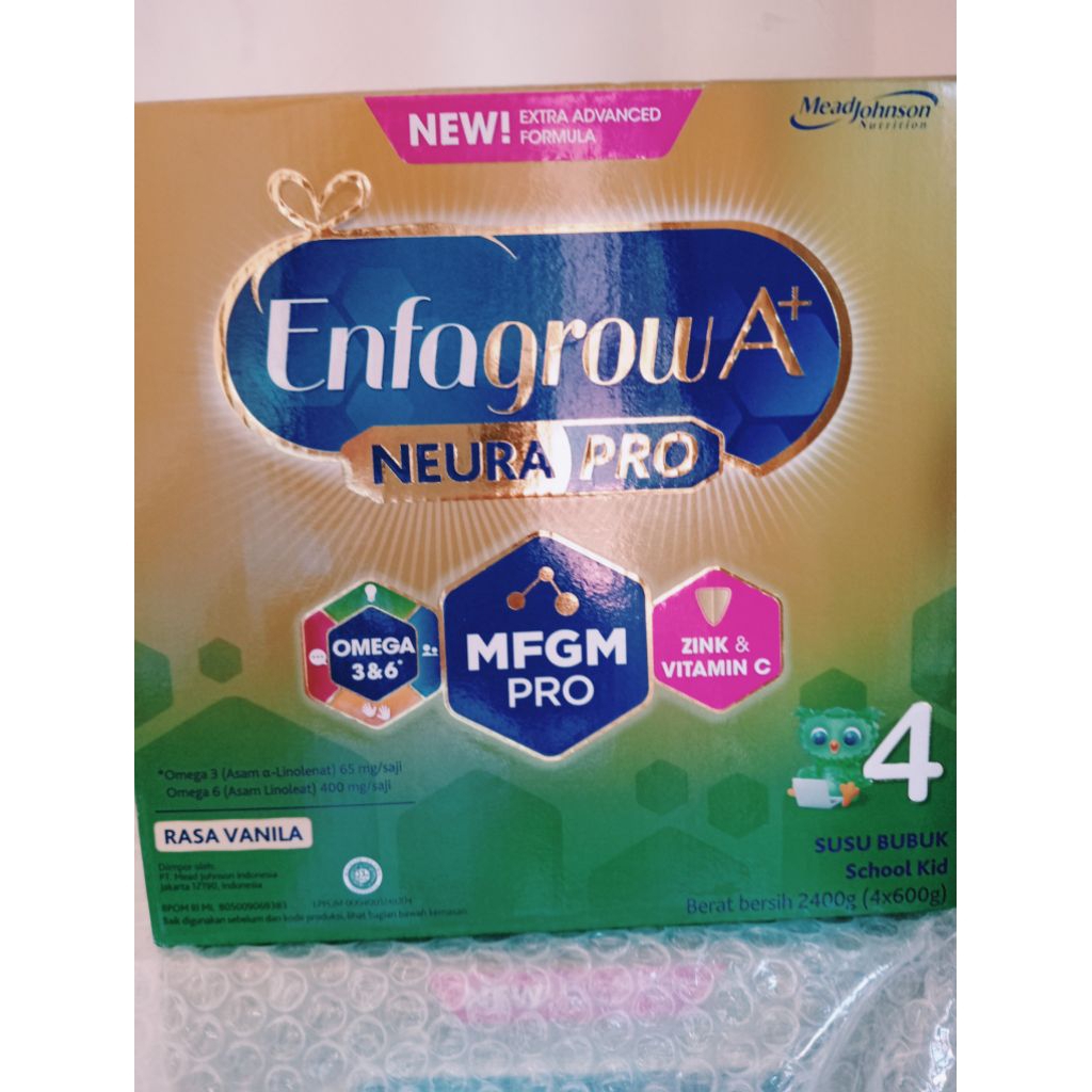 

ENFAGROW A+ 4 VANILA 2400gr free jumbo lunch bag-dhavin_store