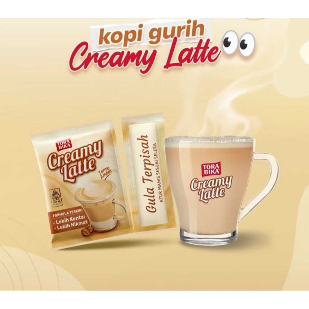 

Kopi Creamy Latte 1renceng isi 10pcs