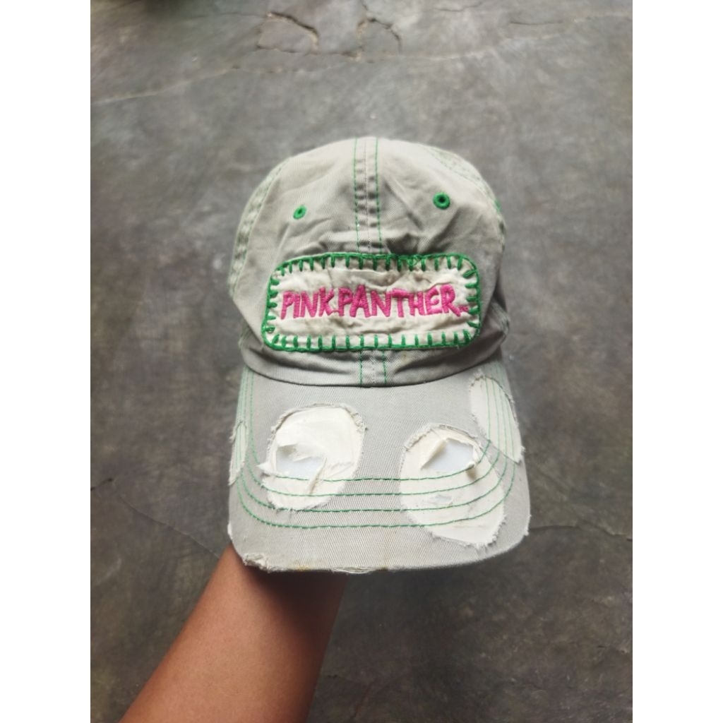 Topi Pink Panther Original Caps Topi Setelan Topi Ripped