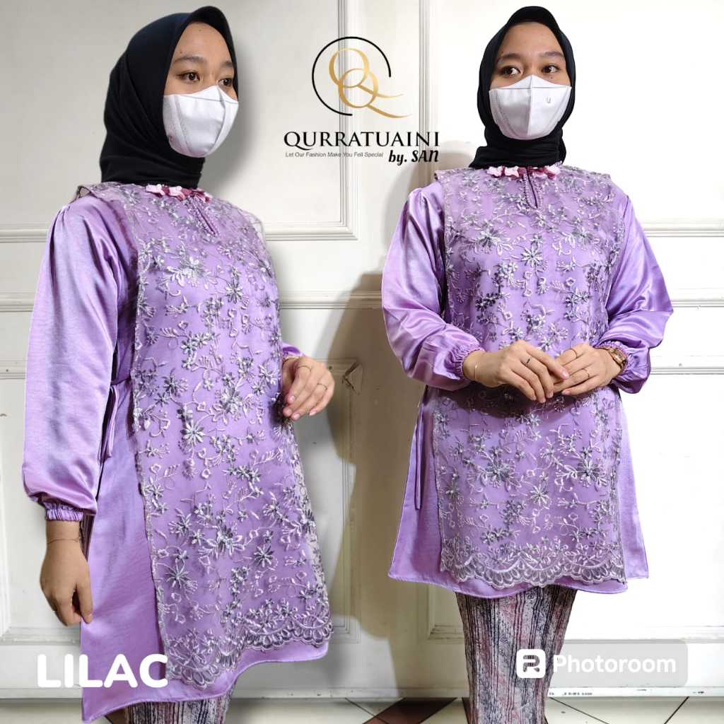 Gamis Brokat Tile Sapto Maxmara Premium – Adem, Elegan & Eksklusif | Nuraya Fashion