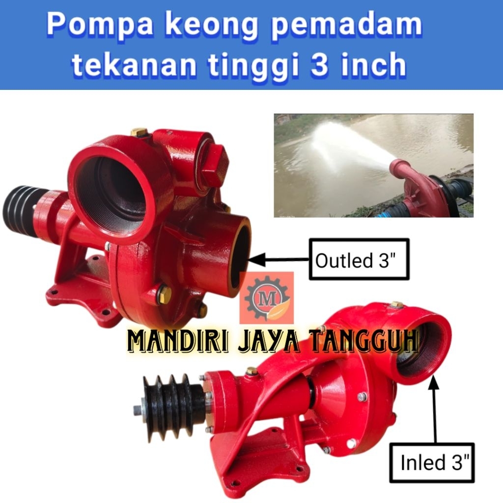 Pompa Keong Pemadam Kebakaran Tekanan Tinggi Diameter 3 Inchi Model Duduk