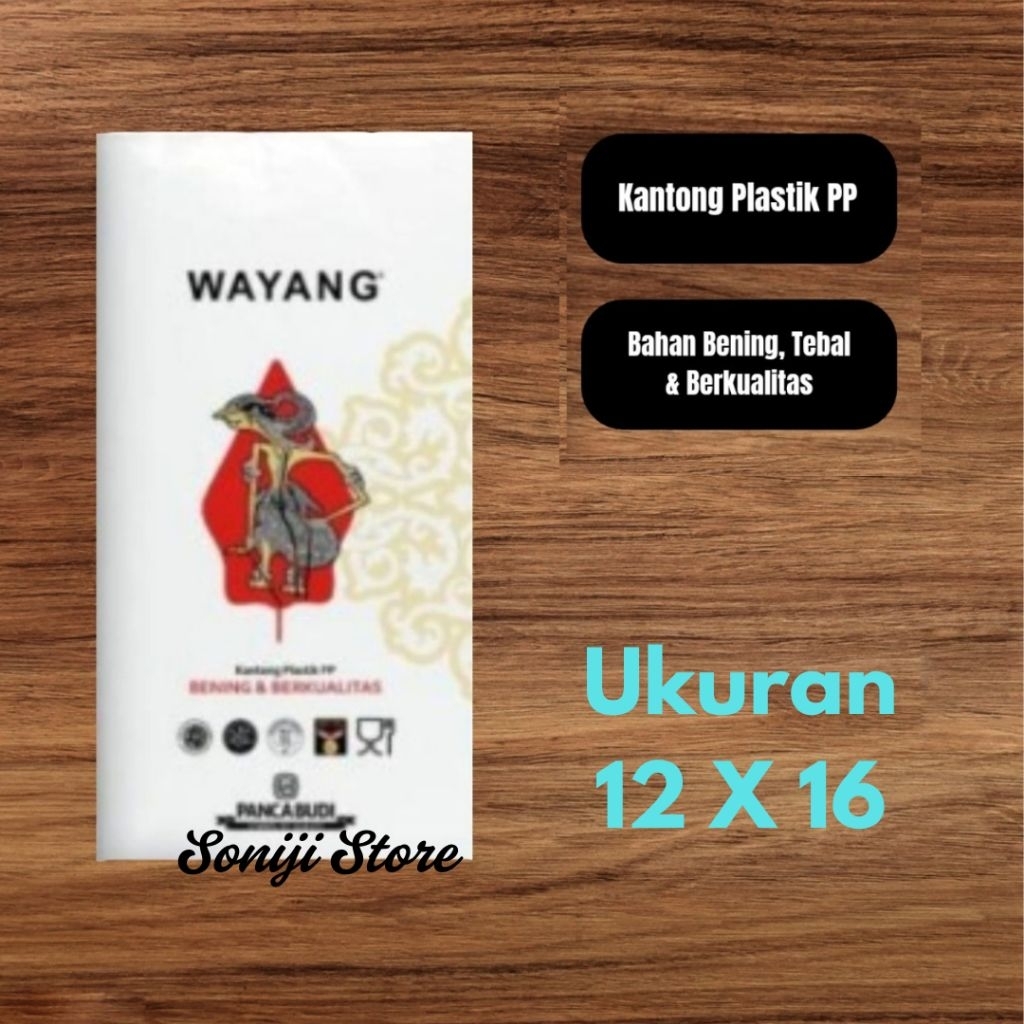 Plastik PP Bening Cap Wayang Ukuran 12X16