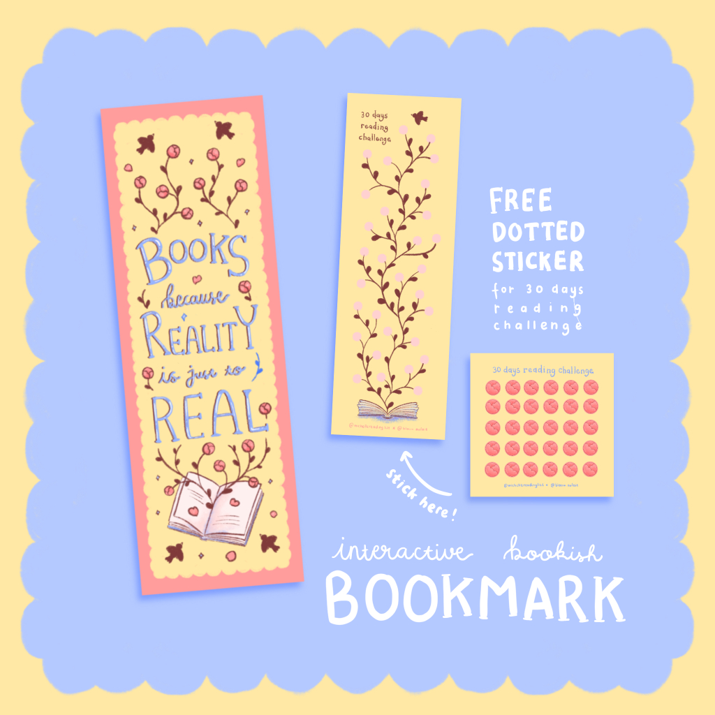 

Interactive Bookish Bookmark | 30 days Reading Challenge | Pembatas Buku | Reading Tracker
