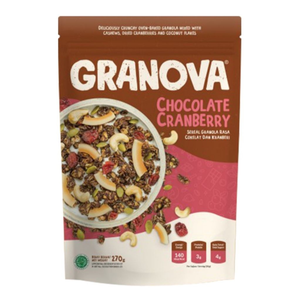 

Granova Granola 100gr / Chocolate Cranberry / Honey Almond