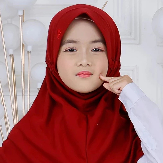 Kerudung Jilbab Instan Hamidah Oval Pinguin Bergo Anak Sekolah TK SD Hijab Serut Tutup Innova LX Mer