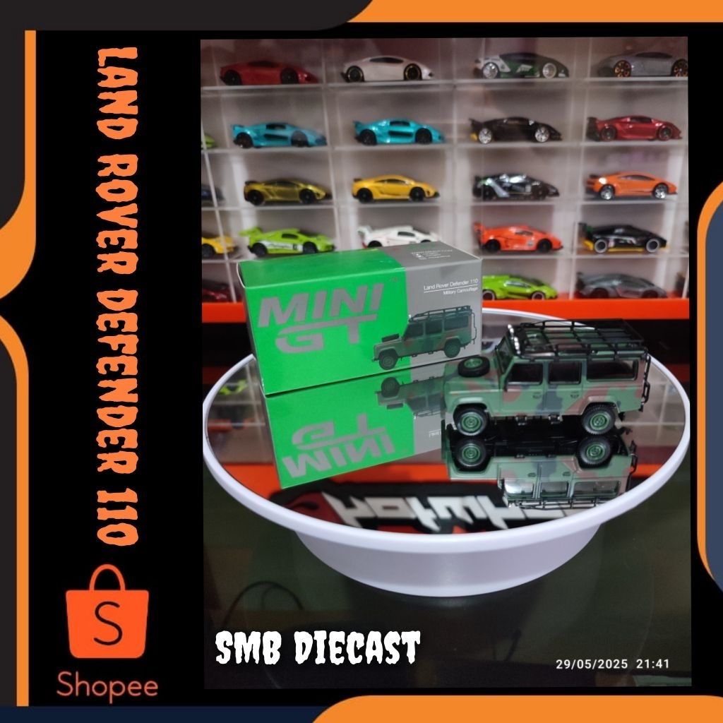 MINI GT LAND ROVER DEFENDER 110 MILITARY CAMOUFLAGE  MGT237