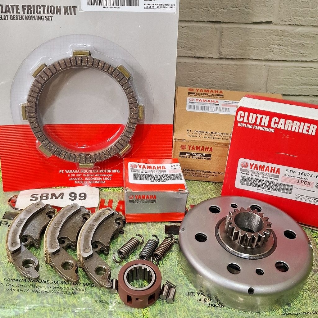 Paket Mangkok Kopling 18T Yamaha Jupiter Z Burhan/ Vega R Lama/ Vega R New/ Crypton Ori (4barang)