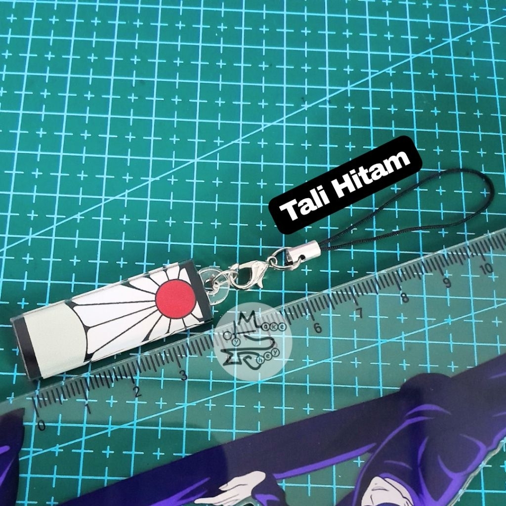 Gantungan HP Kamado Tanjiro Anting Hanafuda Kimetsu no Yaiba Demon Slayer/Phonecharm Kamado Tanjiro 