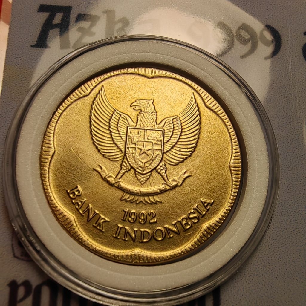 500 rupiah 1992 seri melati dengan pelindung koin