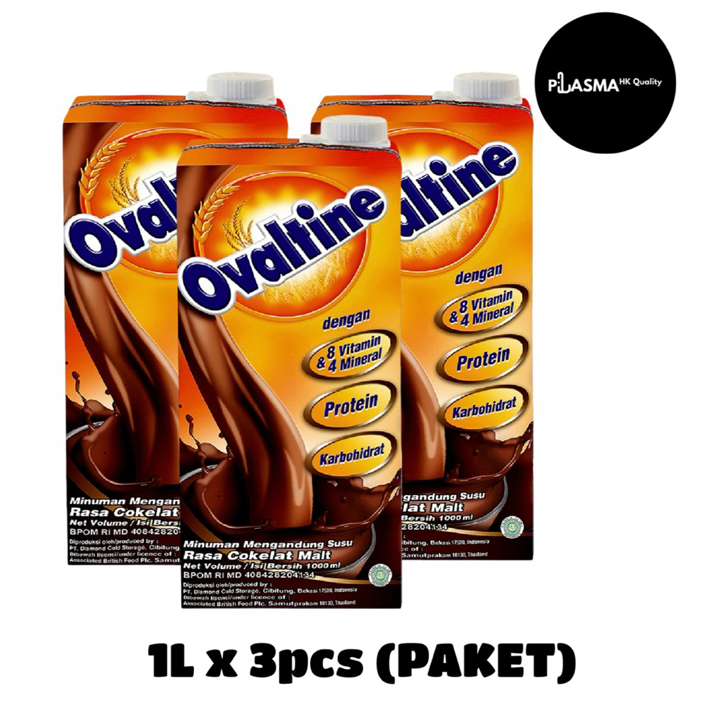 

PAKET Susu Ovaltine UHT Choco Malt 1L x 3pcs